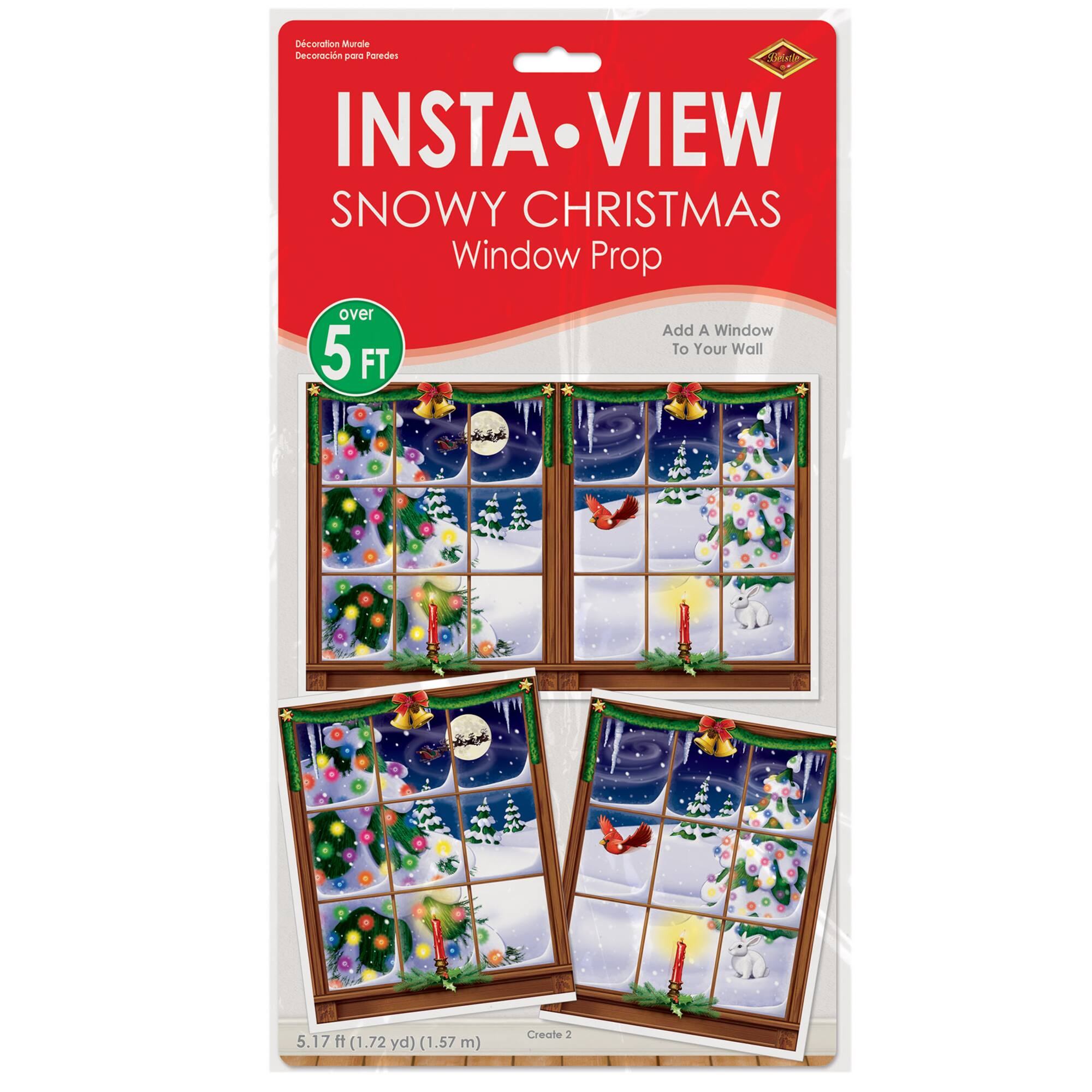 Beistle 5ft. Snowy Christmas Insta-View